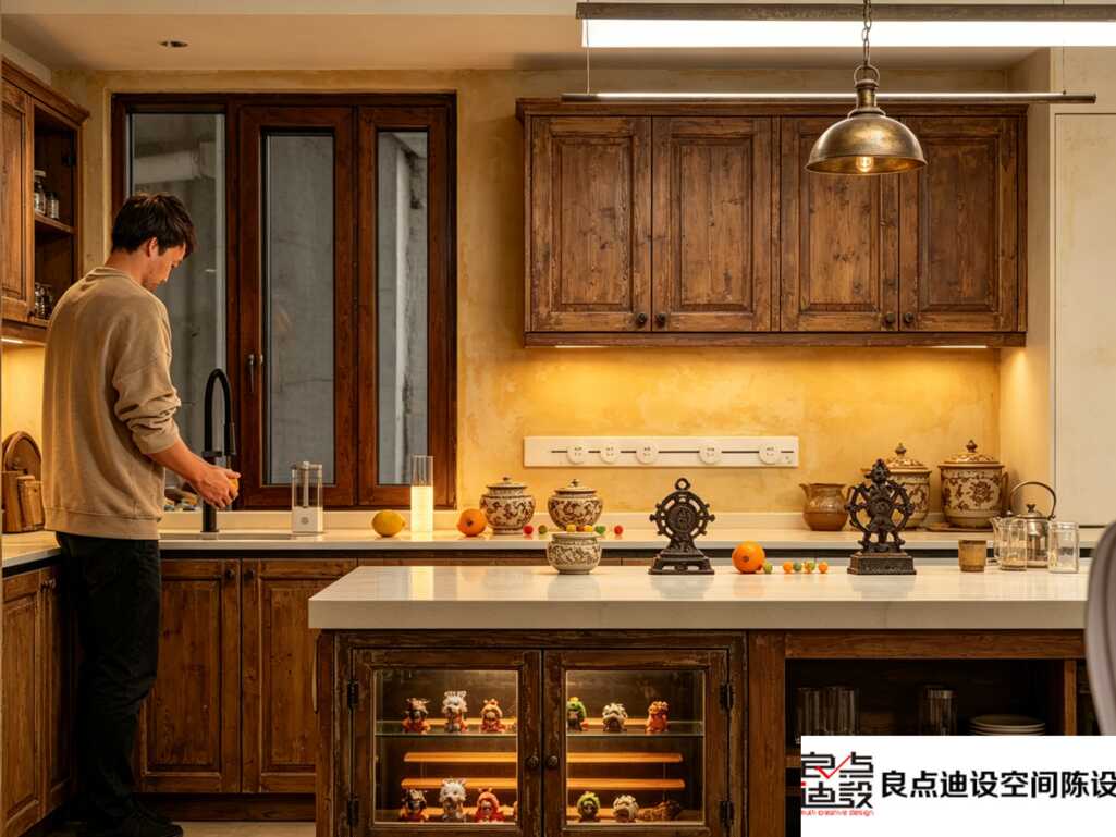 一居室软装设计|复古南洋风厨房，把烟火气和故事感焊在小户型里✨